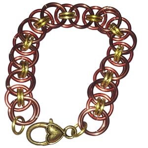 Elegant Gold and Brown Chain Bracelet